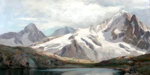 Tableau du lac d'Annecy en Haute-Savoie de l'artiste peintre Ange Abrate